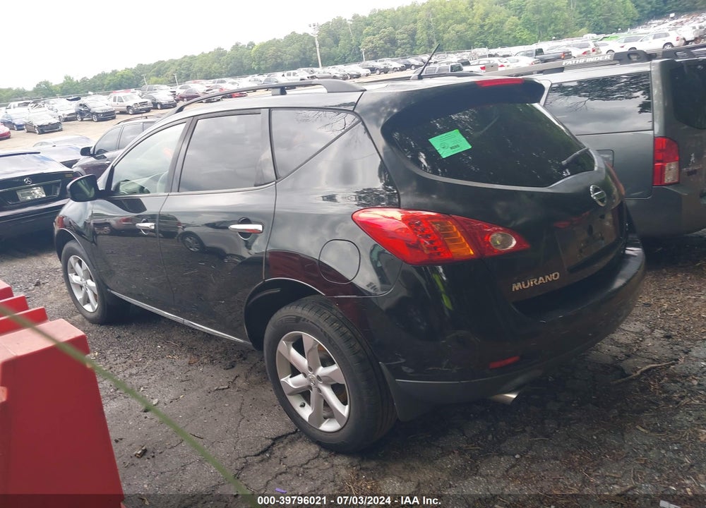 2009 NISSAN MURANO S VIN: JN8AZ18U49W002596
