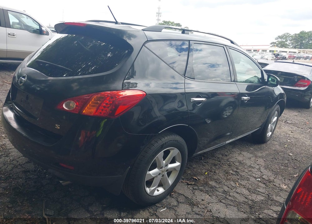 2009 NISSAN MURANO S VIN: JN8AZ18U49W002596