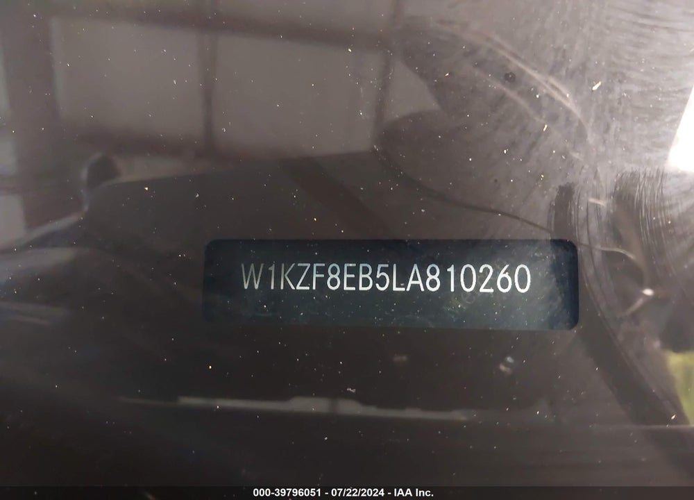 2020 MERCEDES-BENZ E 350 4MATIC VIN: W1KZF8EB5LA810260