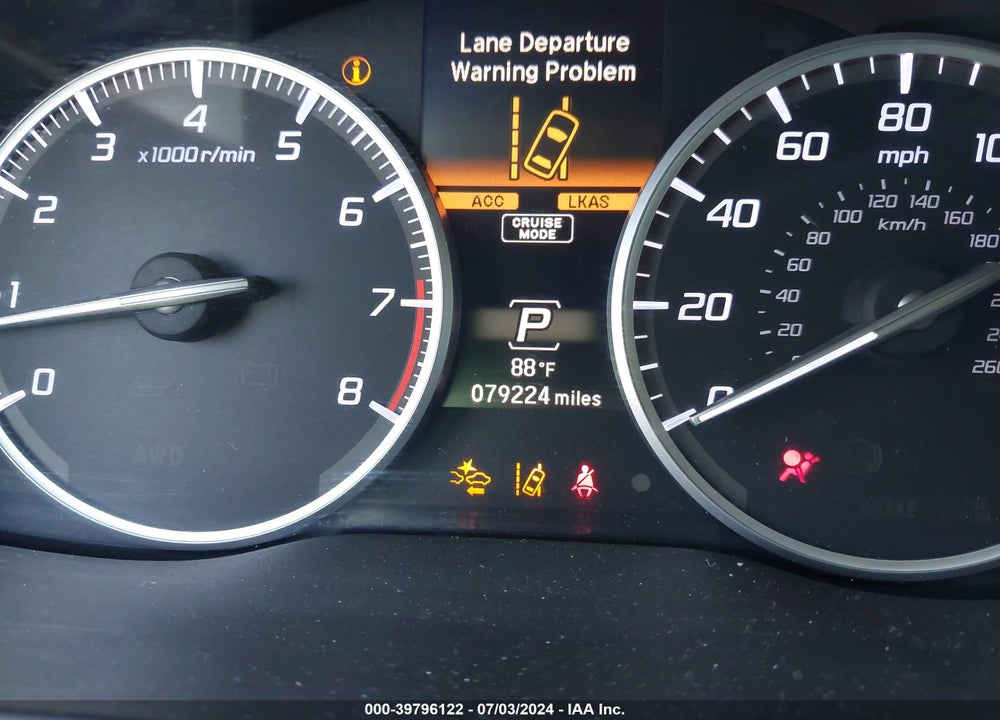2016 ACURA RDX ADVANCE PACKAGE VIN: 5J8TB3H73GL000322
