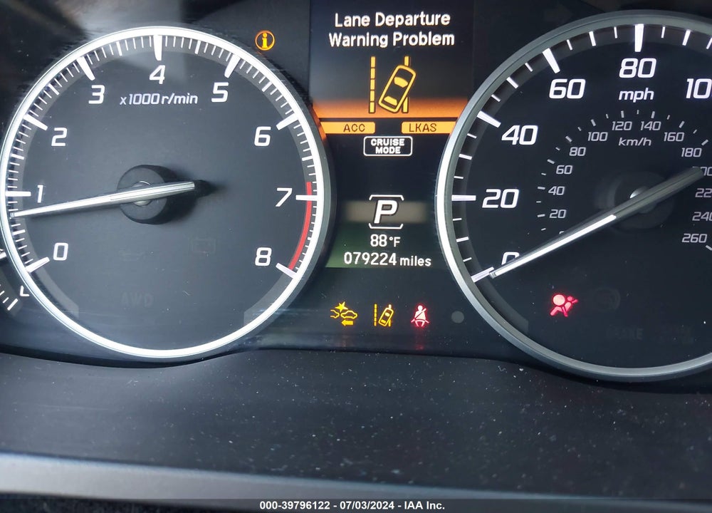 2016 ACURA RDX ADVANCE PACKAGE VIN: 5J8TB3H73GL000322