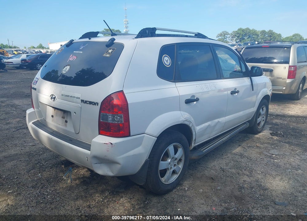 2008 HYUNDAI TUCSON GLS VIN: KM8JM12B58U799352