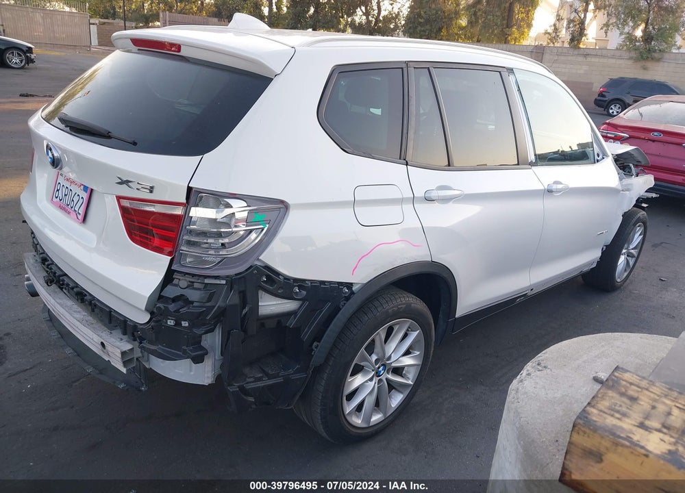 2017 BMW X3 SDRIVE28I VIN: 5UXWZ7C36H0X39589