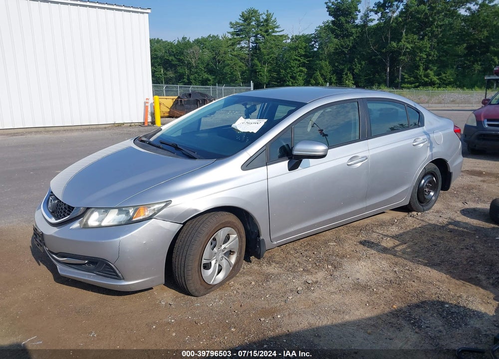 2014 HONDA CIVIC LX VIN: 19XFB2F54EE081439