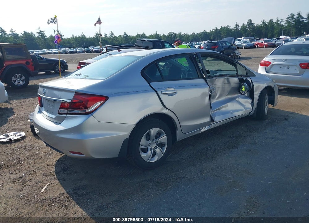 2014 HONDA CIVIC LX VIN: 19XFB2F54EE081439