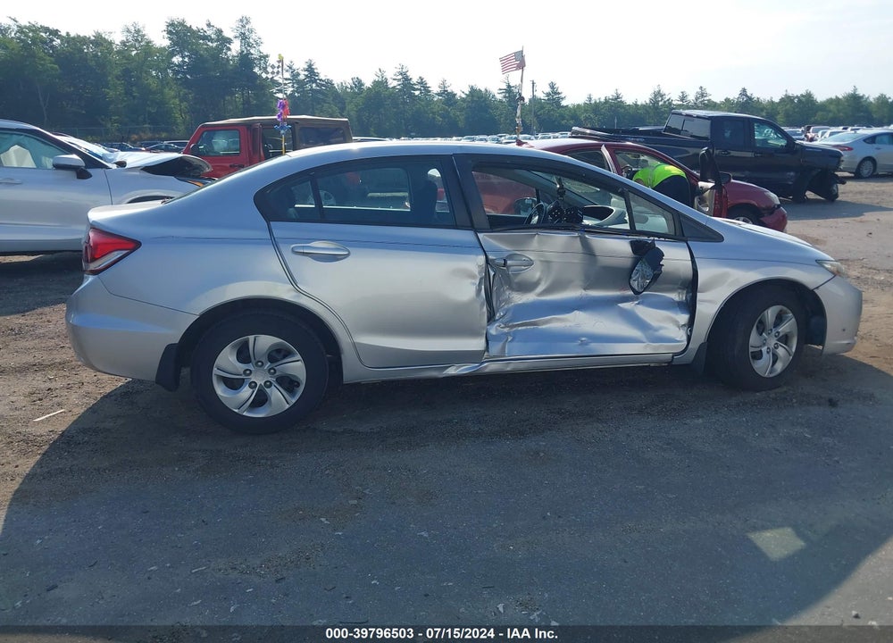2014 HONDA CIVIC LX VIN: 19XFB2F54EE081439