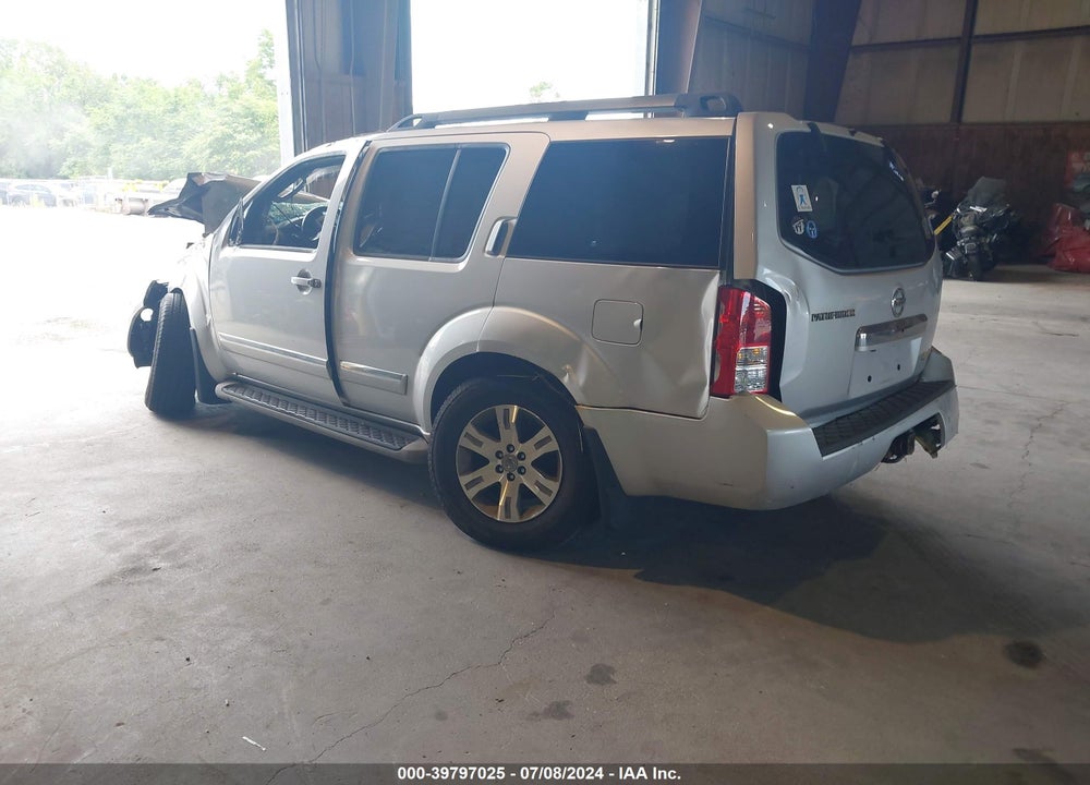2012 NISSAN PATHFINDER SILVER VIN: 5N1AR1NB9CC628616