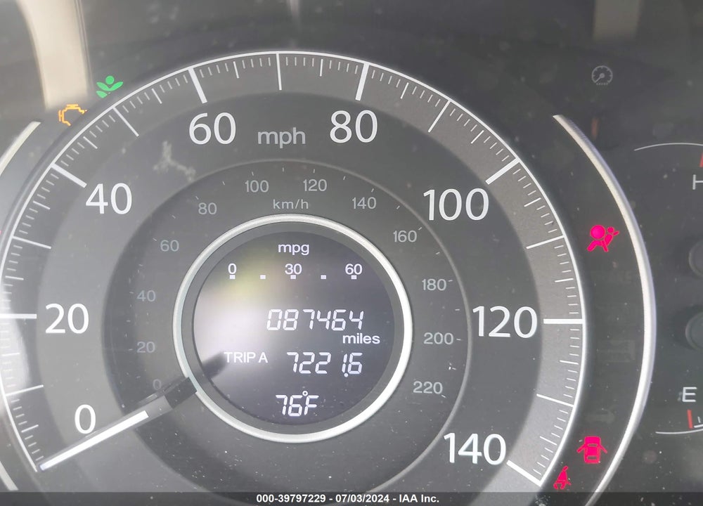 2012 HONDA CR-V EX-L VIN: JHLRM3H76CC005126