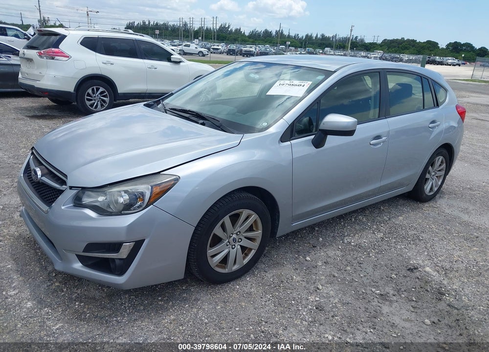 2015 SUBARU IMPREZA 2.0I PREMIUM VIN: JF1GPAC6XFH266397