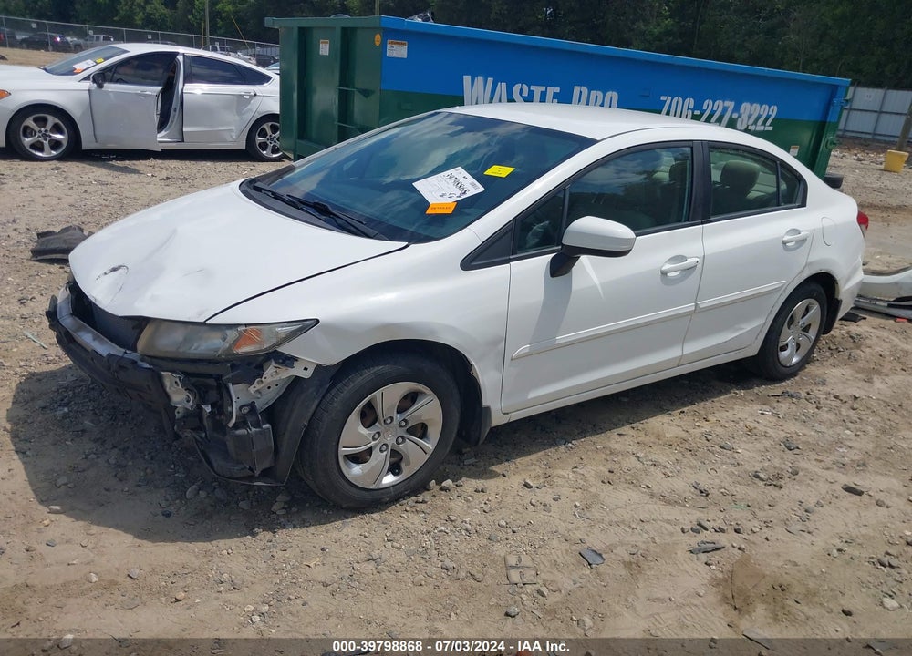 2014 HONDA CIVIC LX VIN: 19XFB2F57EE062710