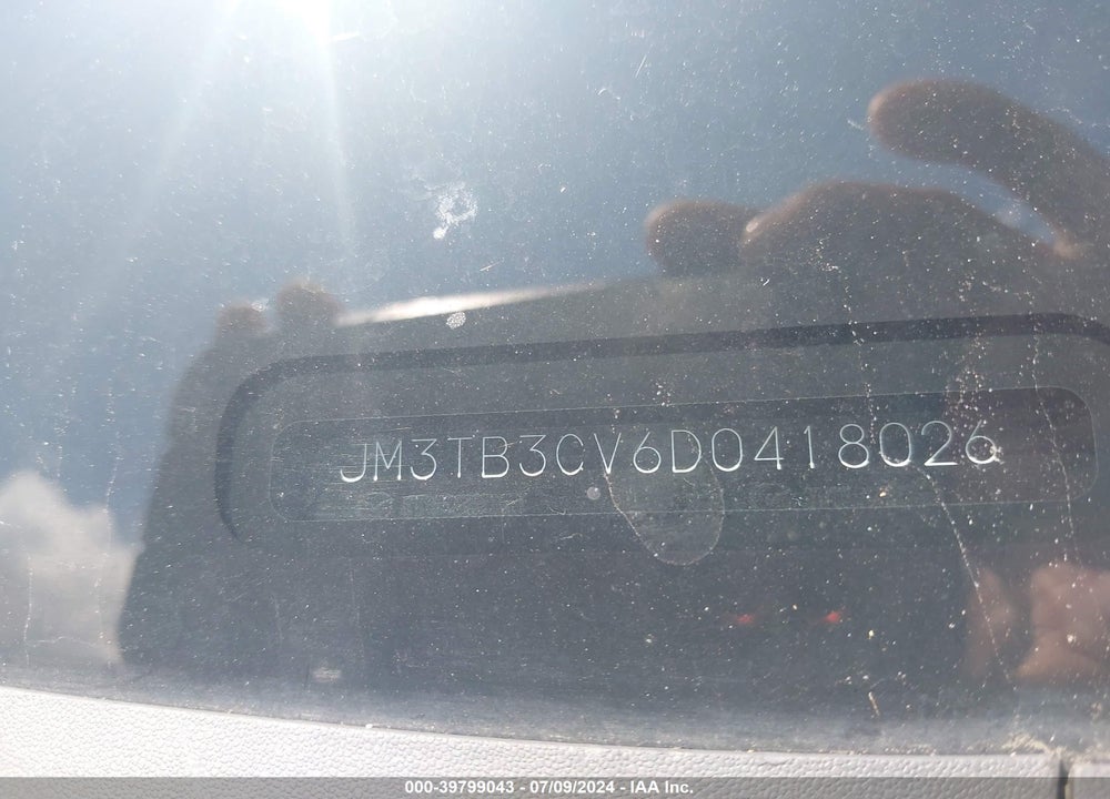 2013 MAZDA CX-9 TOURING VIN: JM3TB3CV6D0418026