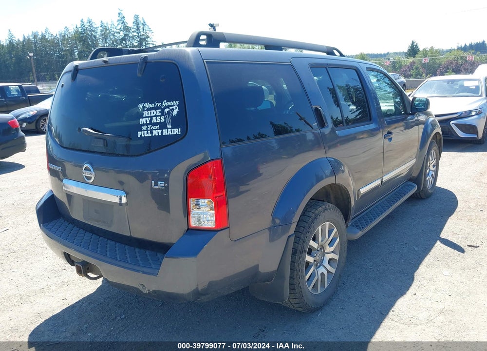 2010 NISSAN PATHFINDER LE VIN: 5N1AR1NB7AC601184
