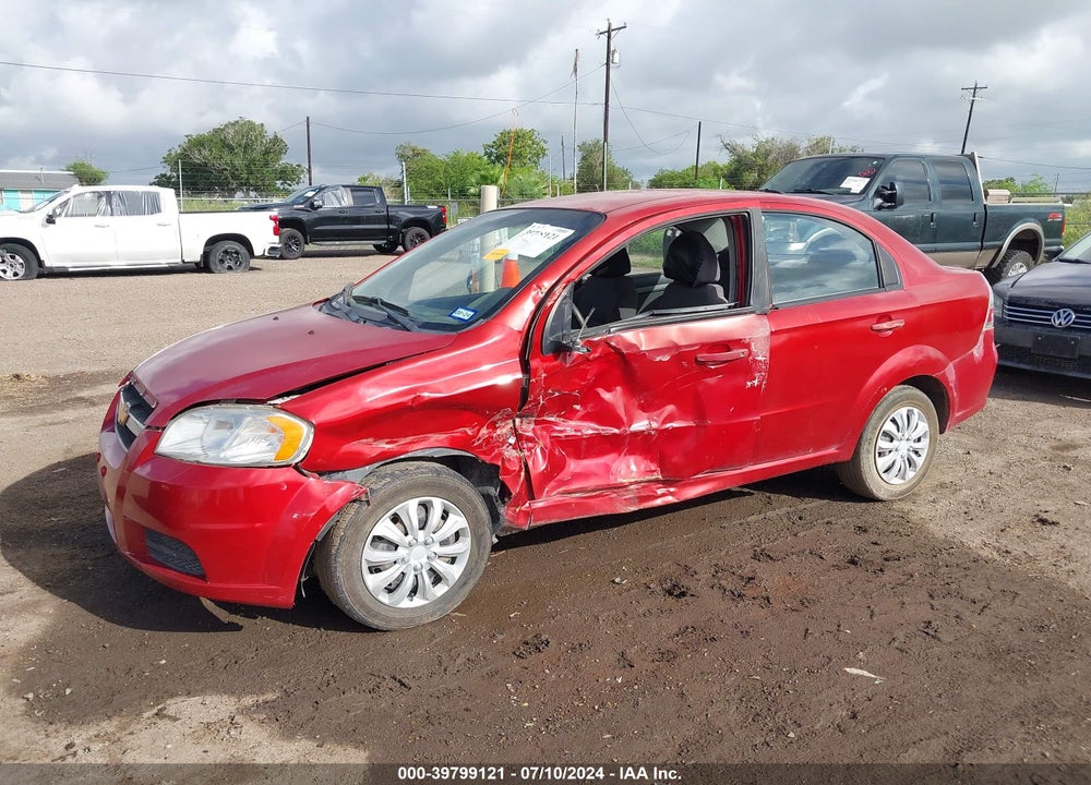 2009 CHEVROLET AVEO LT VIN: KL1TD56E29B313156