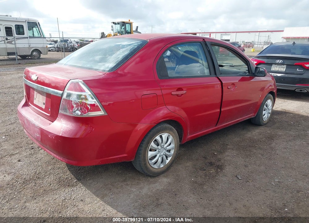 2009 CHEVROLET AVEO LT VIN: KL1TD56E29B313156