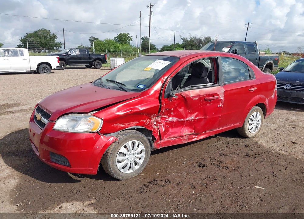 2009 CHEVROLET AVEO LT VIN: KL1TD56E29B313156