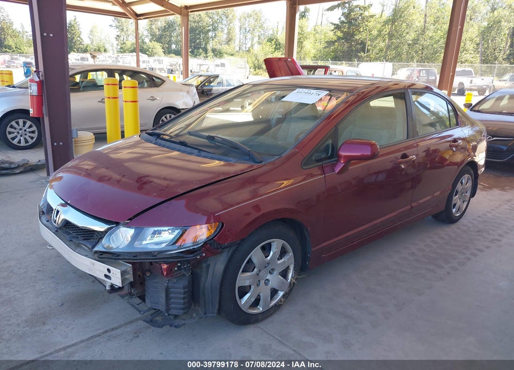 2010 HONDA CIVIC LX VIN: 19XFA1F52AE031453