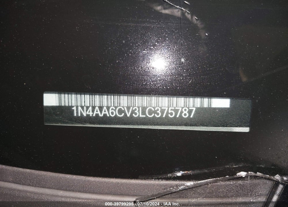 2020 NISSAN MAXIMA SV XTRONIC CVT VIN: 1N4AA6CV3LC375787