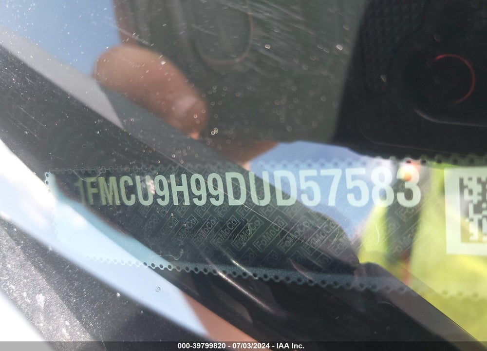 2013 FORD ESCAPE SEL VIN: 1FMCU9H99DUD57583