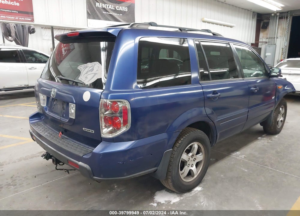 2007 HONDA PILOT EX-L VIN: 5FNYF18697B010943