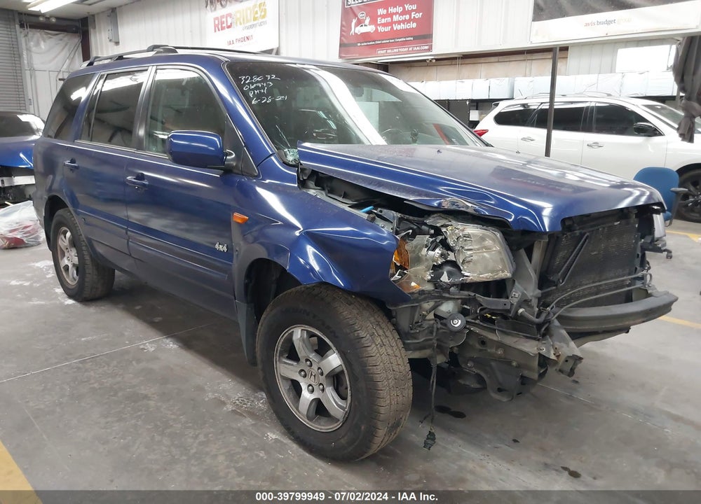 2007 HONDA PILOT EX-L VIN: 5FNYF18697B010943