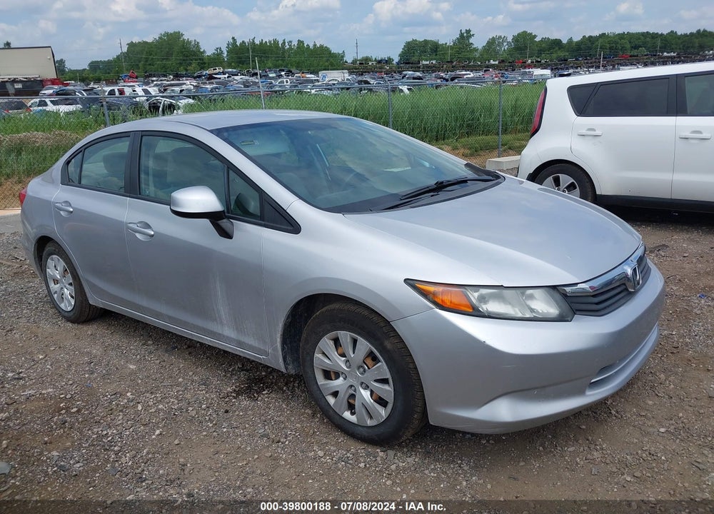 2012 HONDA CIVIC LX VIN: 19XFB2F52CE042250