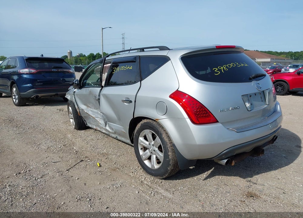2006 NISSAN MURANO S VIN: JN8AZ08W46W509909