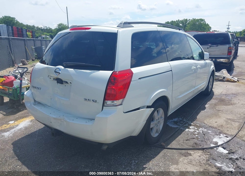 2004 NISSAN QUEST 3.5 SL VIN: 5N1BV28U44N334842