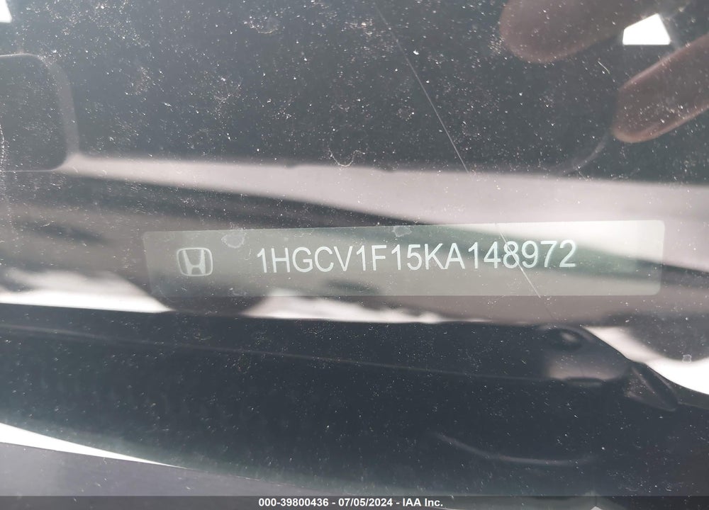 2019 HONDA ACCORD LX VIN: 1HGCV1F15KA148972