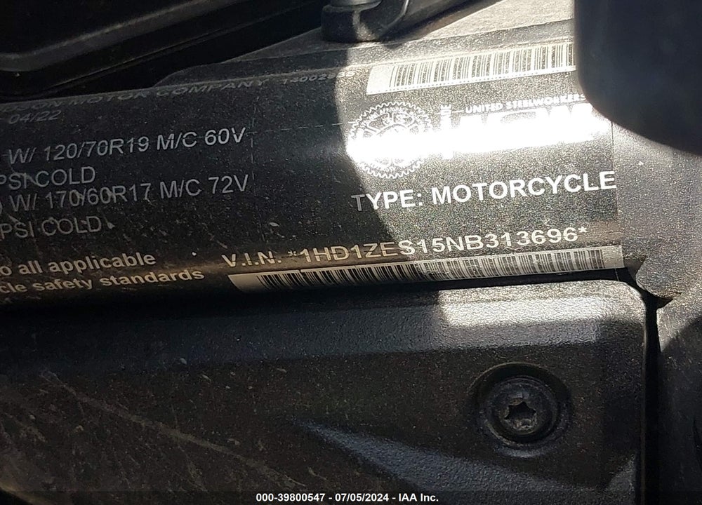 2022 HARLEY-DAVIDSON RA1250 S VIN: 1HD1ZES15NB313696