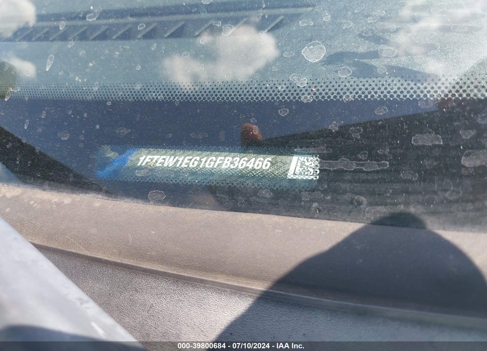 2016 FORD F-150 XLT VIN: 1FTEW1EG1GFB36466
