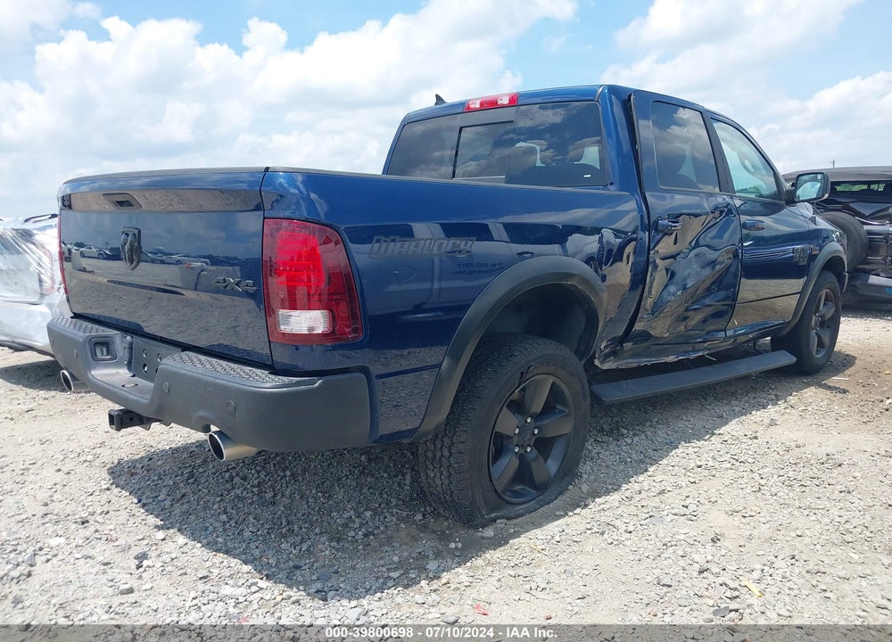 2019 RAM 1500 CLASSIC WARLOCK 4X4 5'7 BOX VIN: 1C6RR7LT8KS735657