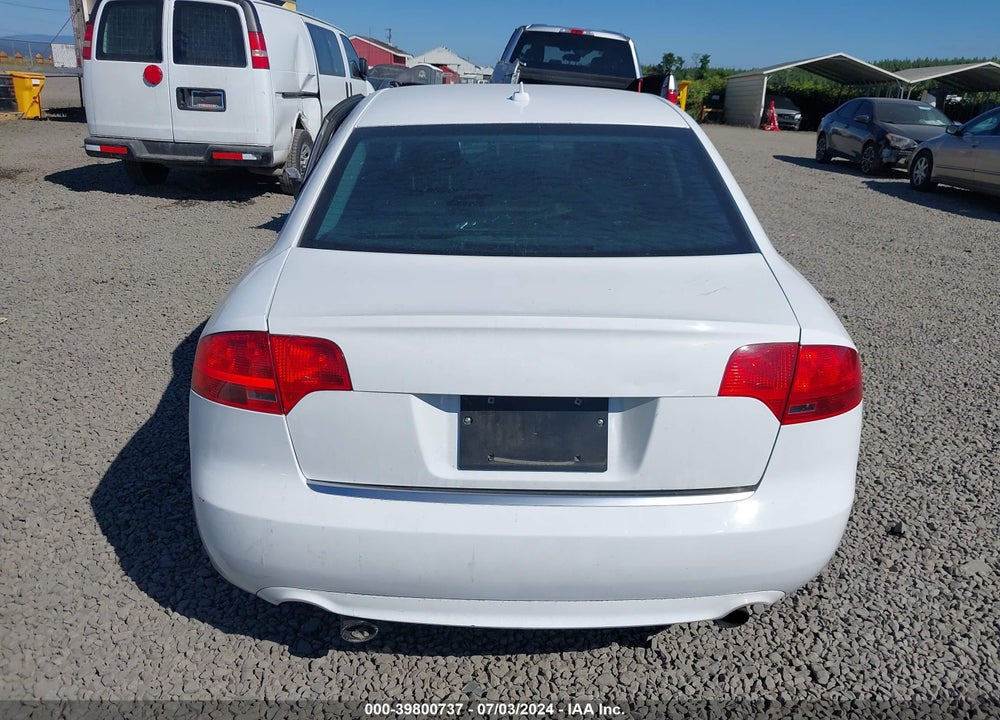 2008 AUDI A4 2.0T VIN: WAUAF78E08A035085