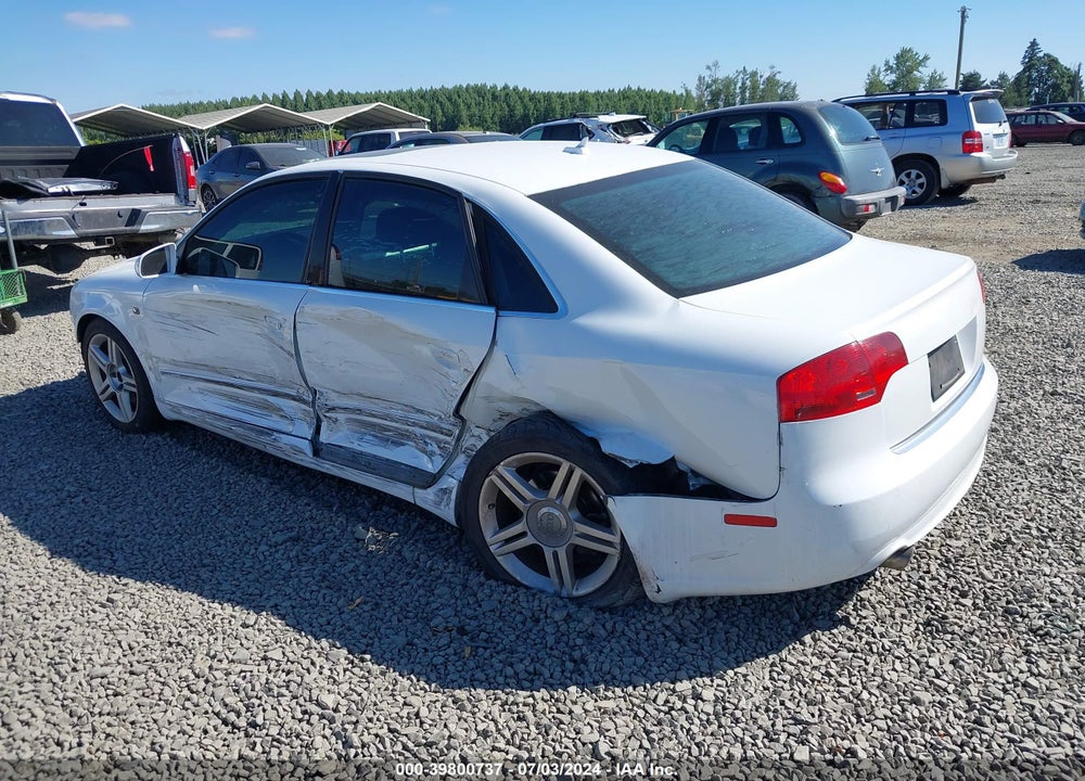 2008 AUDI A4 2.0T VIN: WAUAF78E08A035085