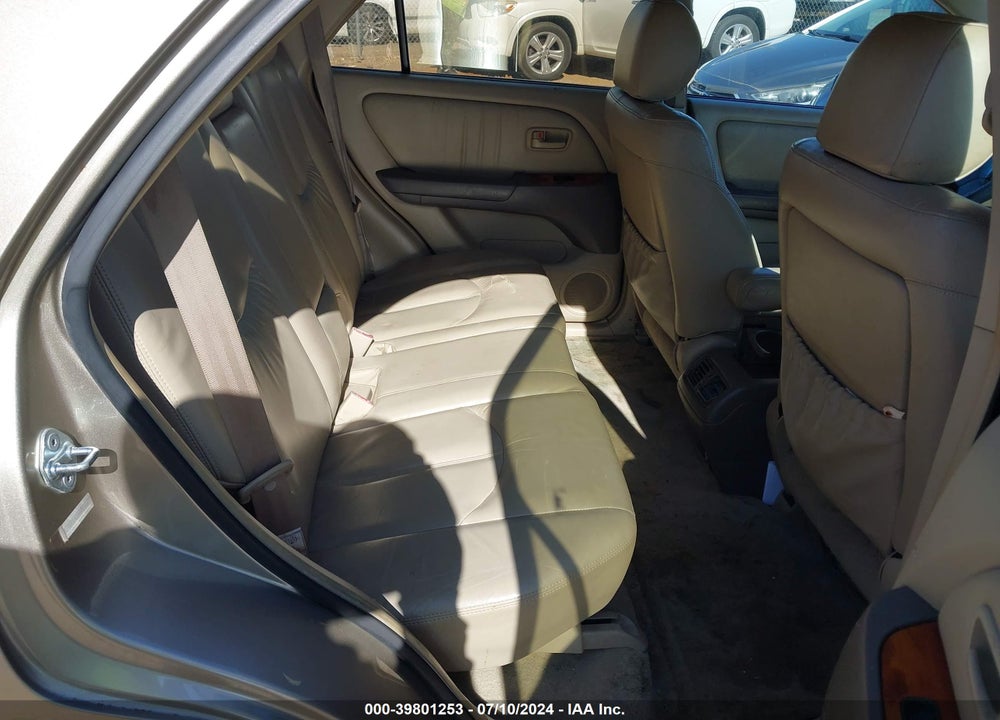 2000 LEXUS RX 300 VIN: JT6GF10U1Y0052889