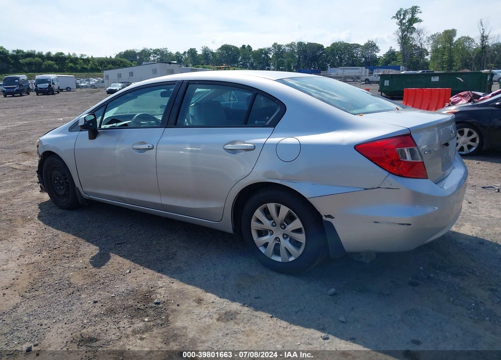 2012 HONDA CIVIC LX VIN: 19XFB2F58CE055892