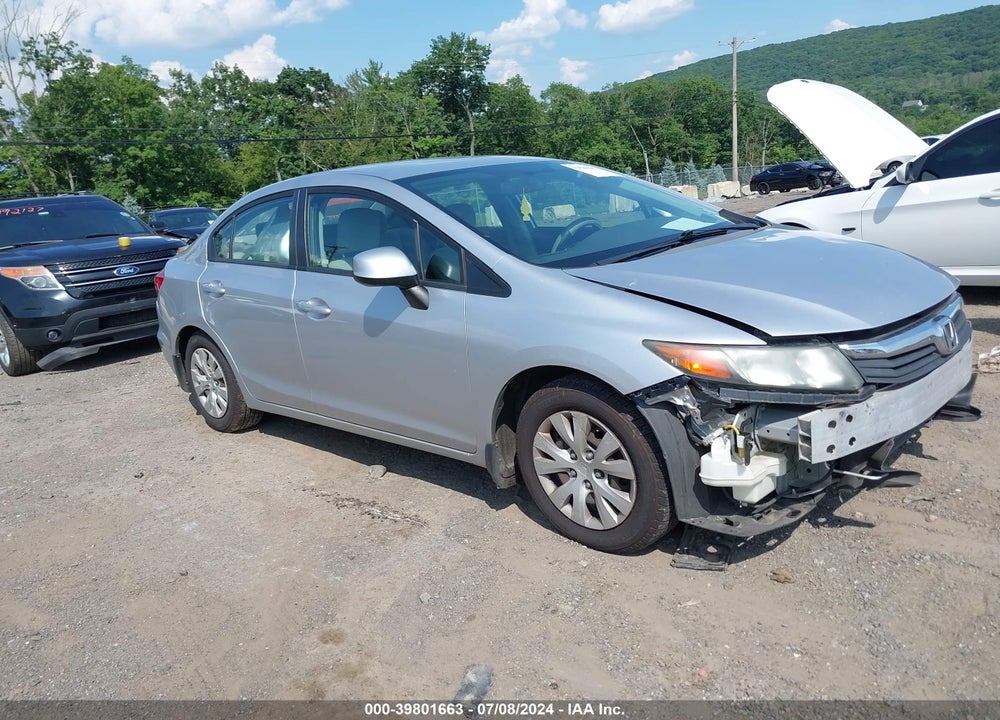 2012 HONDA CIVIC LX VIN: 19XFB2F58CE055892