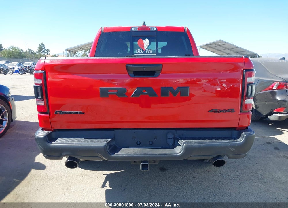 2022 RAM 1500 REBEL 4X4 5'7 BOX VIN: 1C6SRFLT0NN199592