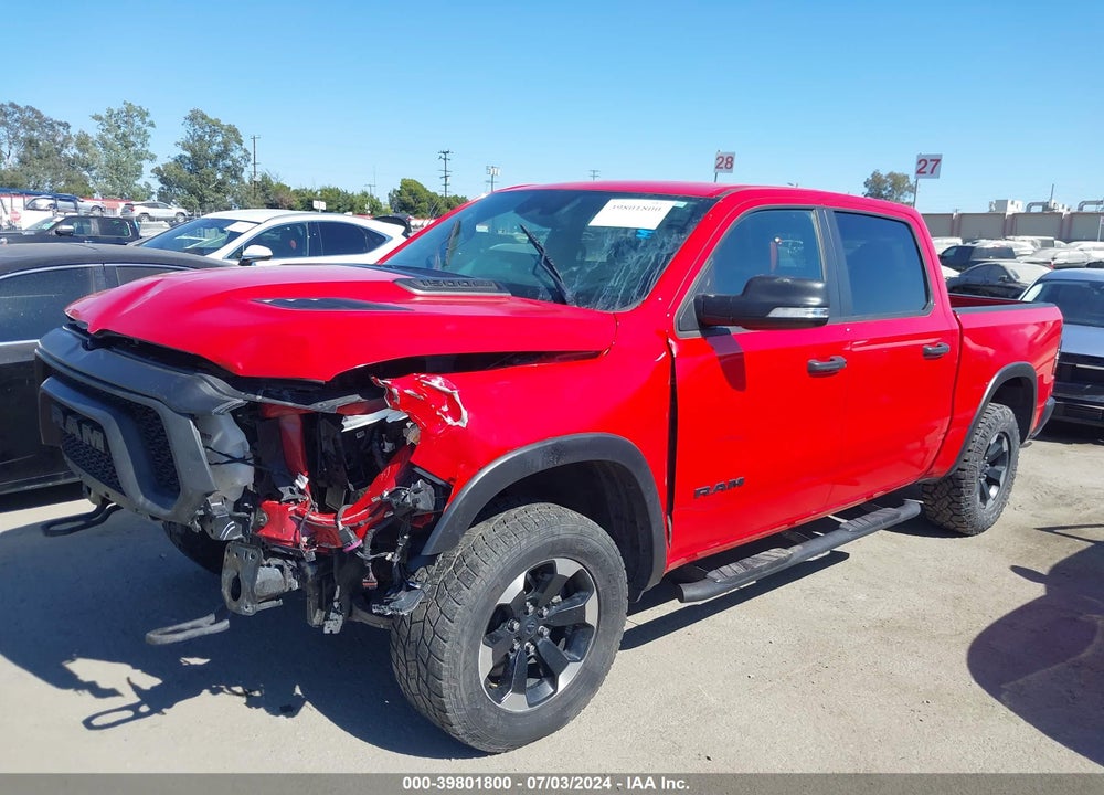 2022 RAM 1500 REBEL 4X4 5'7 BOX VIN: 1C6SRFLT0NN199592