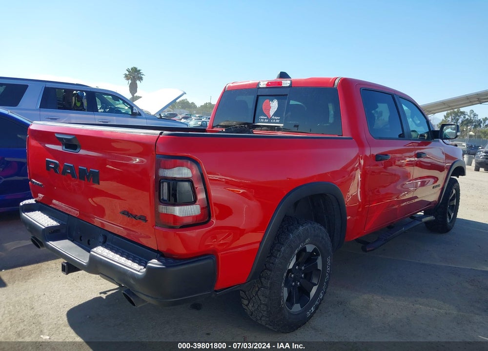 2022 RAM 1500 REBEL 4X4 5'7 BOX VIN: 1C6SRFLT0NN199592