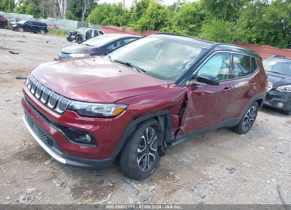2022 JEEP COMPASS LIMITED 4X4 VIN: 3C4NJDCB3NT102961