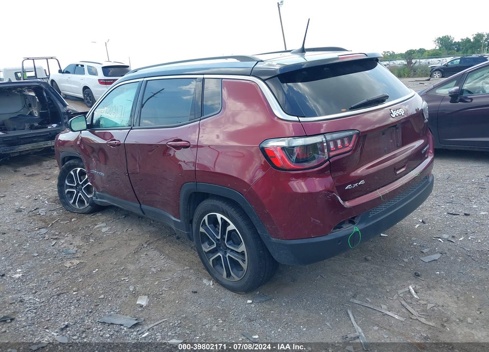 2022 JEEP COMPASS LIMITED 4X4 VIN: 3C4NJDCB3NT102961