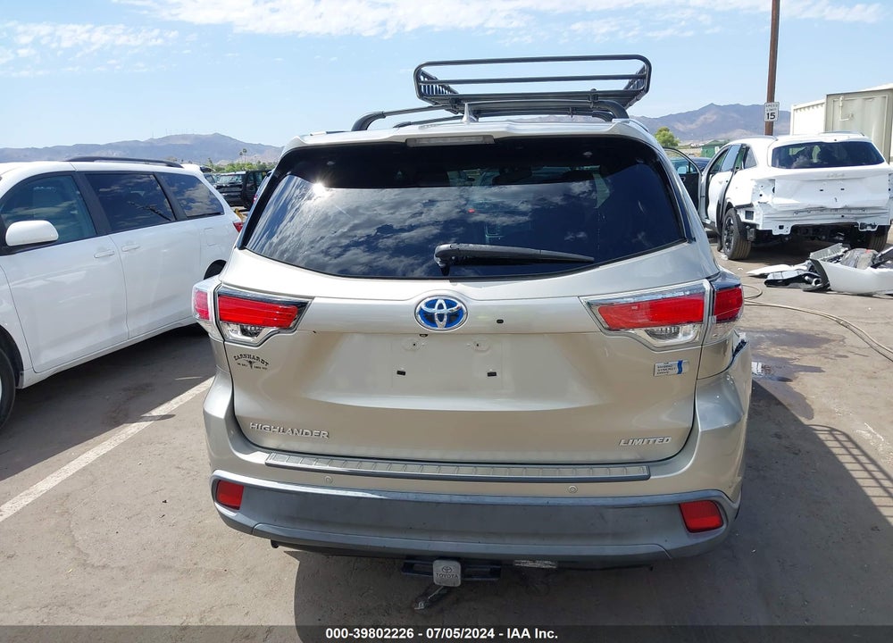 2015 TOYOTA HIGHLANDER HYBRID LIMITED VIN: 5TDDCRFH8FS008878
