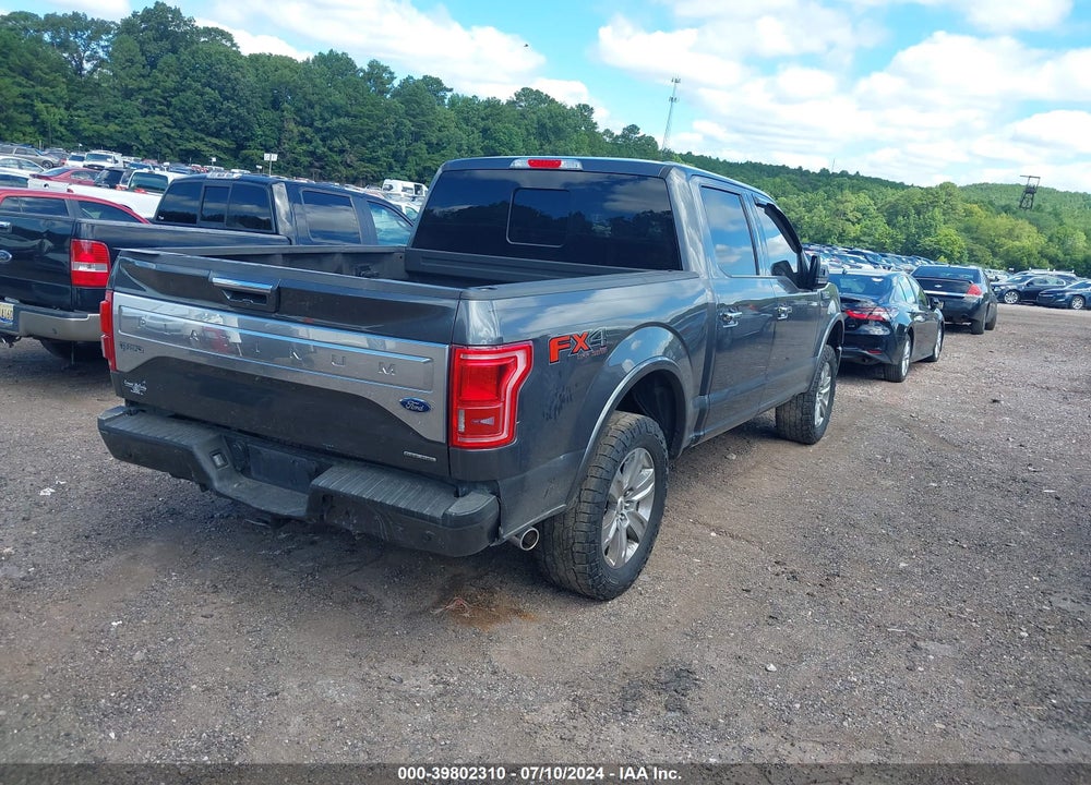 2015 FORD F-150 PLATINUM VIN: 1FTEW1EF4FFC17595