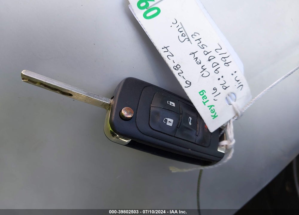 2016 CHEVROLET SONIC LTZ AUTO VIN: 1G1JE6SB9G4159912