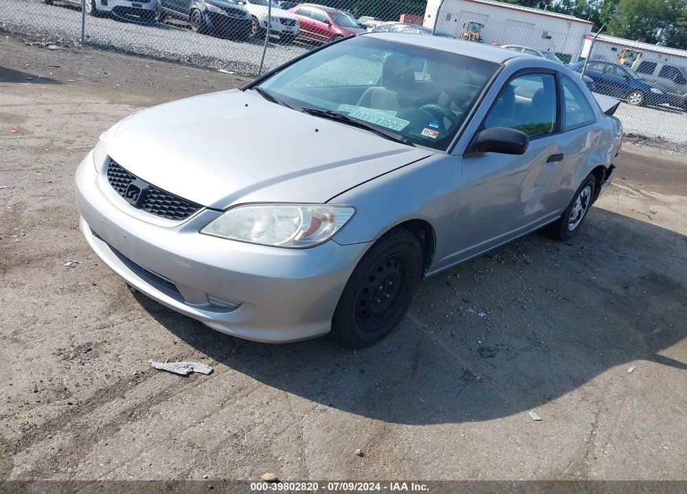 2005 HONDA CIVIC VP VIN: 1HGEM22385L061021