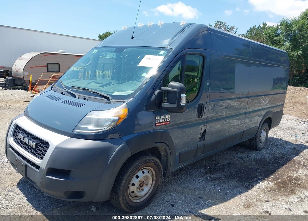 2019 CARGO RAM PROMASTER 3500  VAN HIGH ROOF 159 WB EXT VIN: 3C6URVJG3KE544090