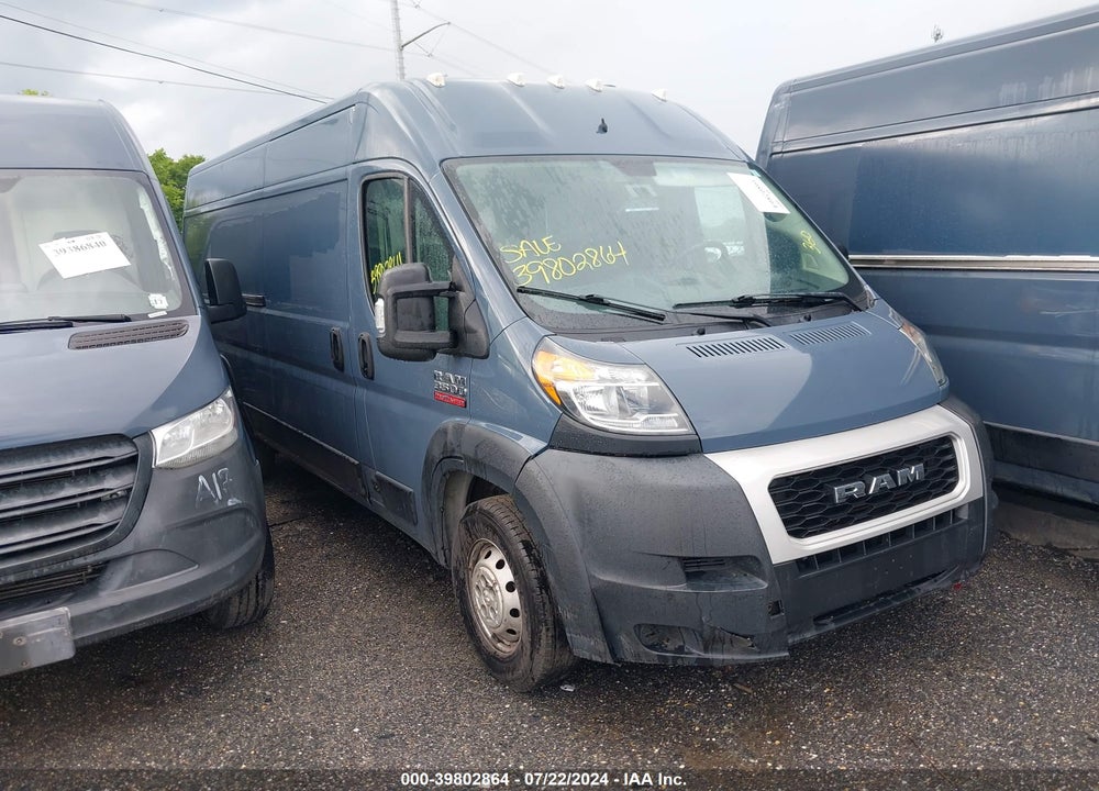2019 RAM PROMASTER 3500 CARGO VAN HIGH ROOF 159 WB EXT VIN: 3C6URVJG7KE564262