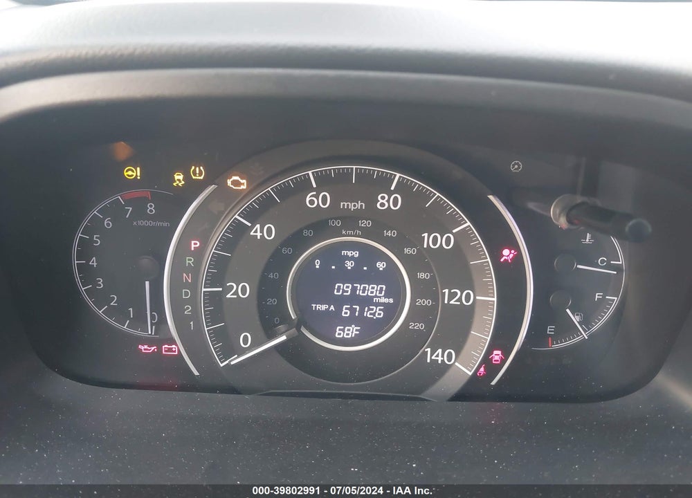 2014 HONDA CR-V EX-L VIN: 5J6RM4H71EL091543