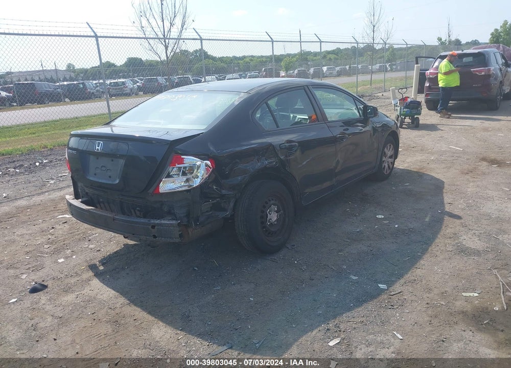 2012 HONDA CIVIC LX VIN: 2HGFB2F5XCH324545