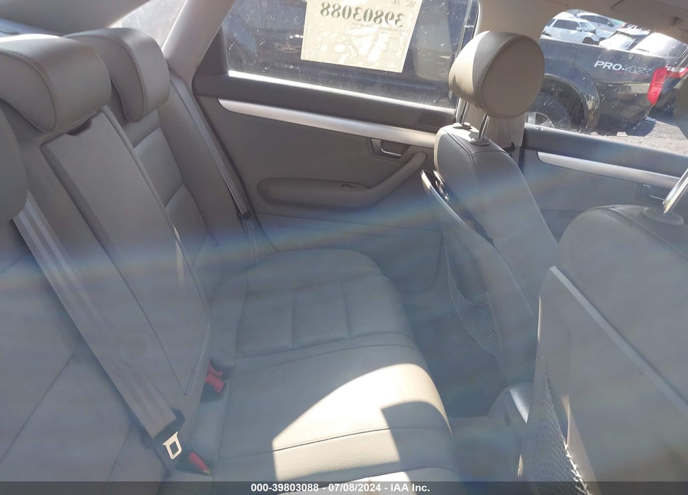 2007 AUDI A4 2.0T VIN: WAUDF78E57A039192